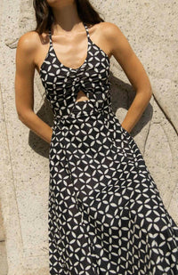 Guadalupe Design - Botanical Halter Midi Dress
