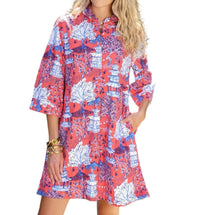 Just Darviny Margaux Dress in shanghai red - women's dress