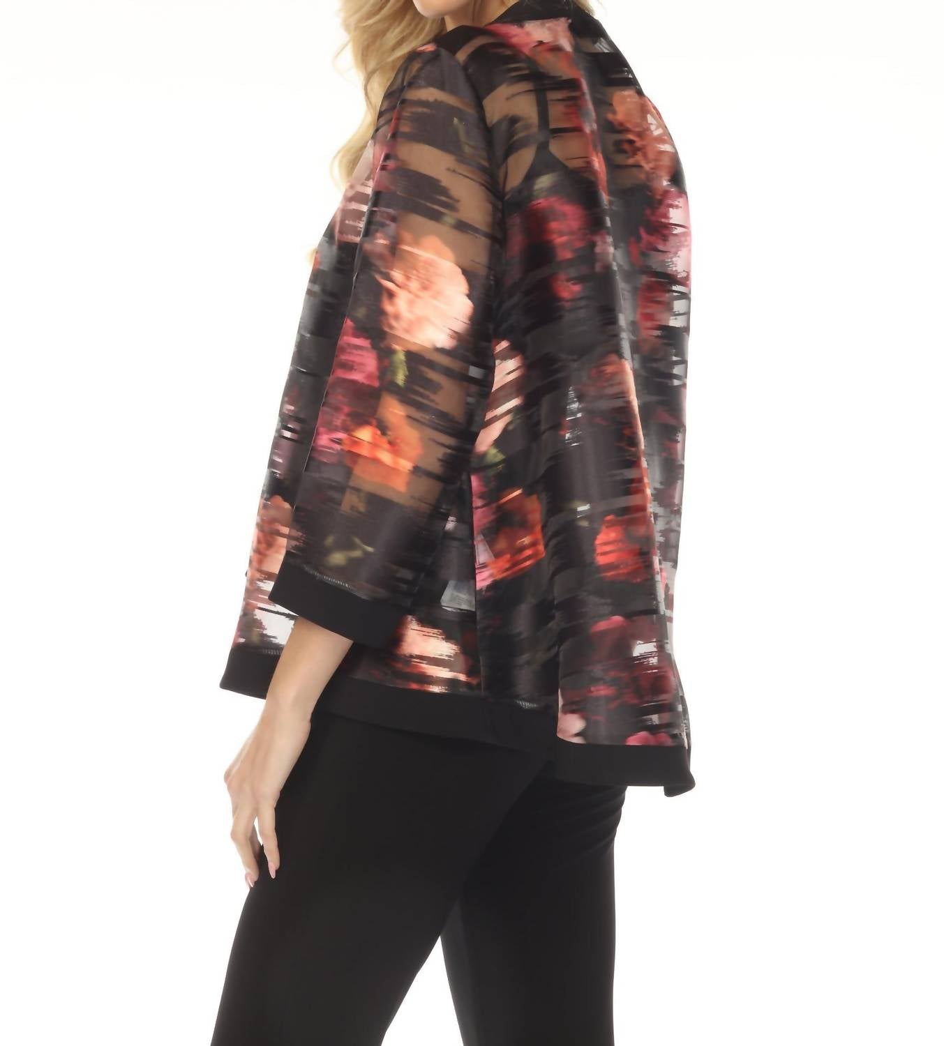 Joseph Ribkoff - Floral Organza Swing Jacket