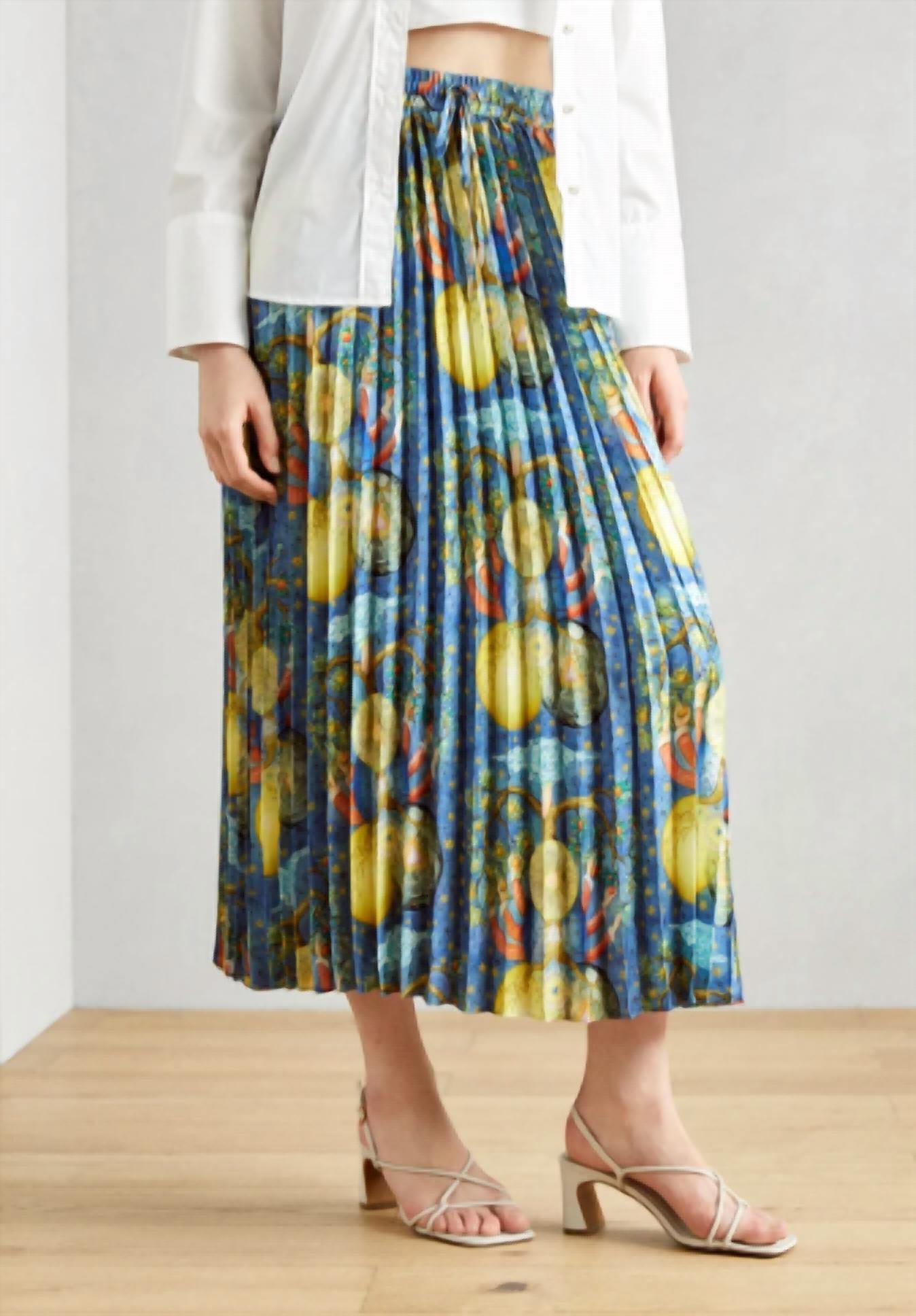 Scotch & Soda - Pleated Print Skirt