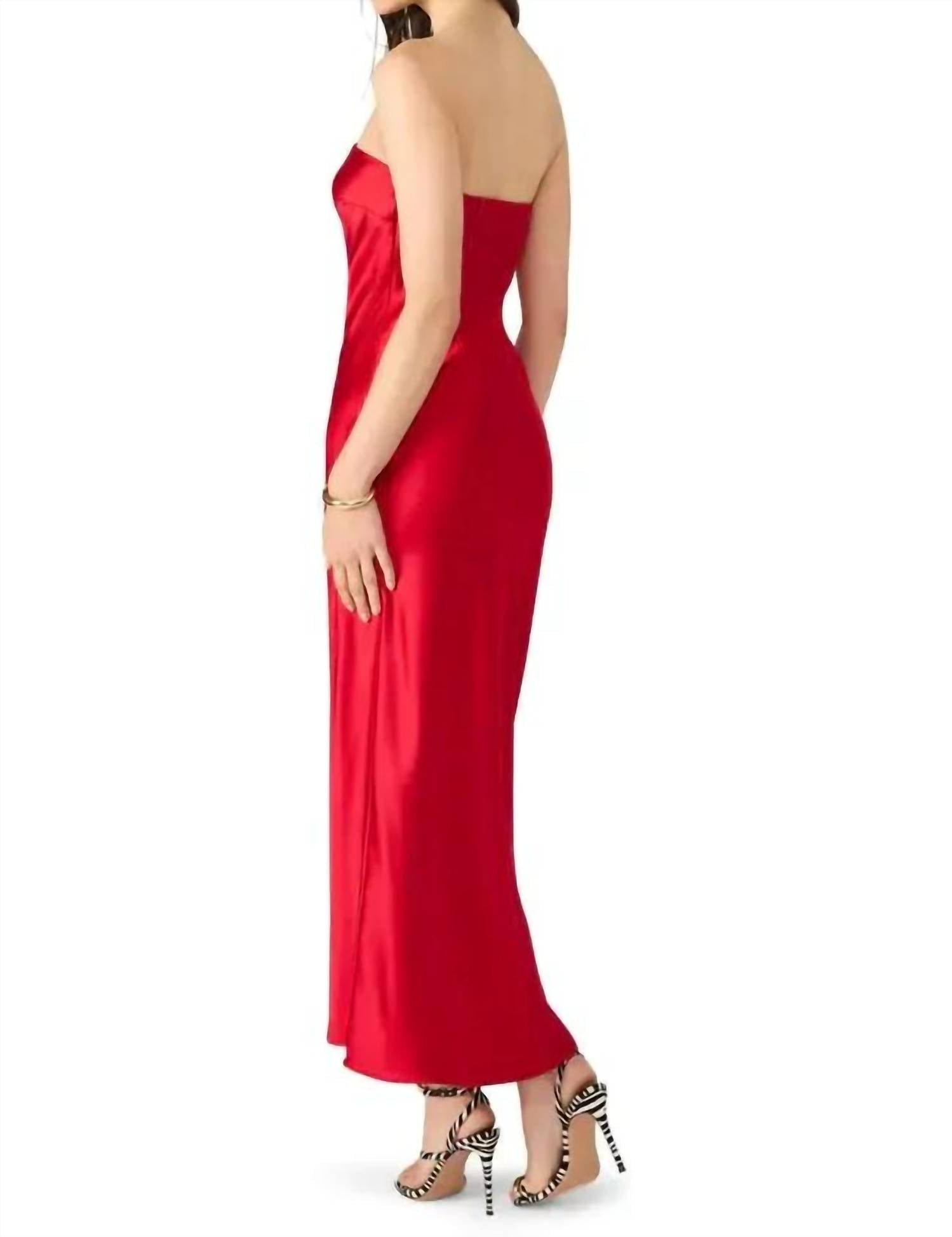 STEVE MADDEN Jessamine Maxi Dress in red - women's dress - detail view