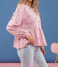 Blu Pepper - Pom Pom Knit Top