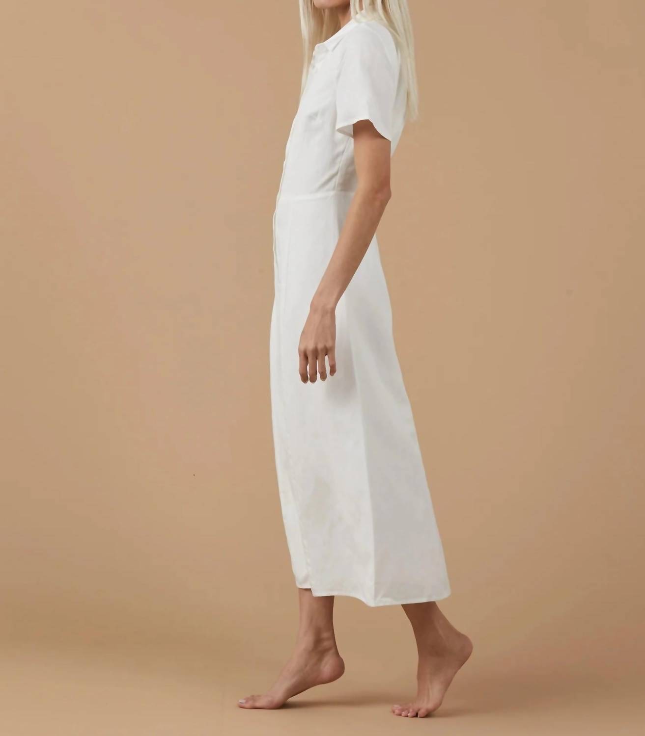 Sophie Rue - Linen Short Sleeve Shirt Dress