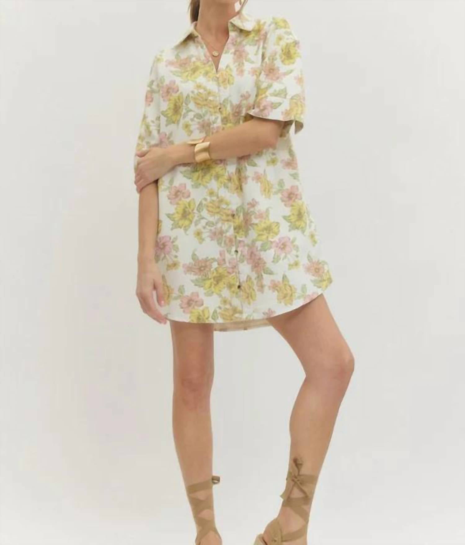 Entro - Denim Mini Shirt Dress