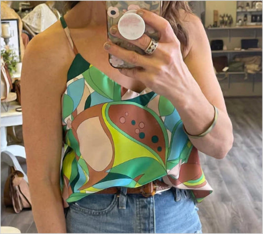 Venti6 - Abstract Leaves Tank Top