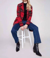 Charlie B - Plaid Boucle Knit Coat