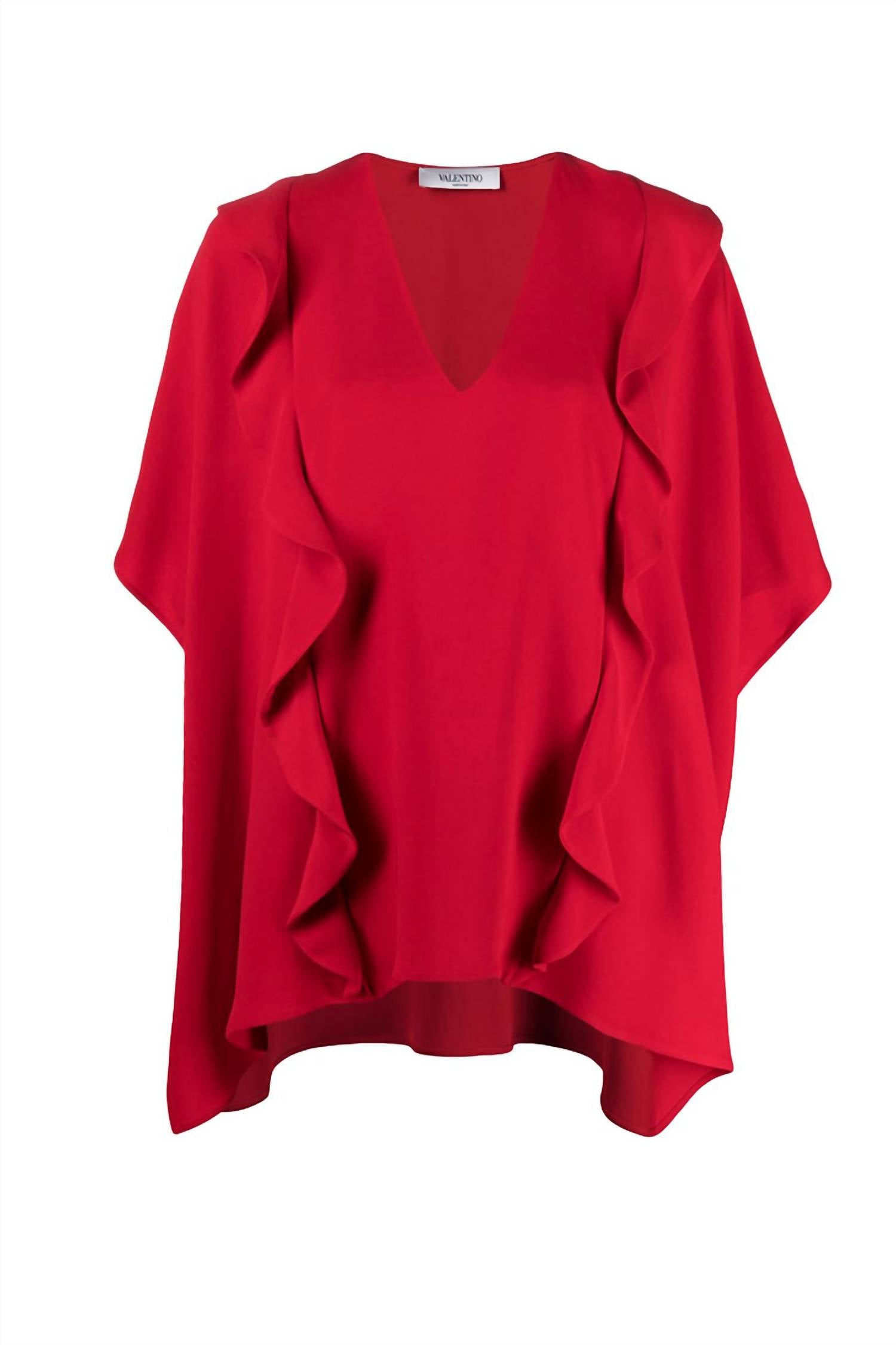 Valentino - Draped Ruffle Blouse