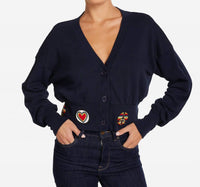 Lauren Moshi - Camas Hippie Peace Love Patches Cardigan
