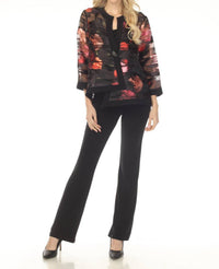Joseph Ribkoff - Floral Organza Swing Jacket