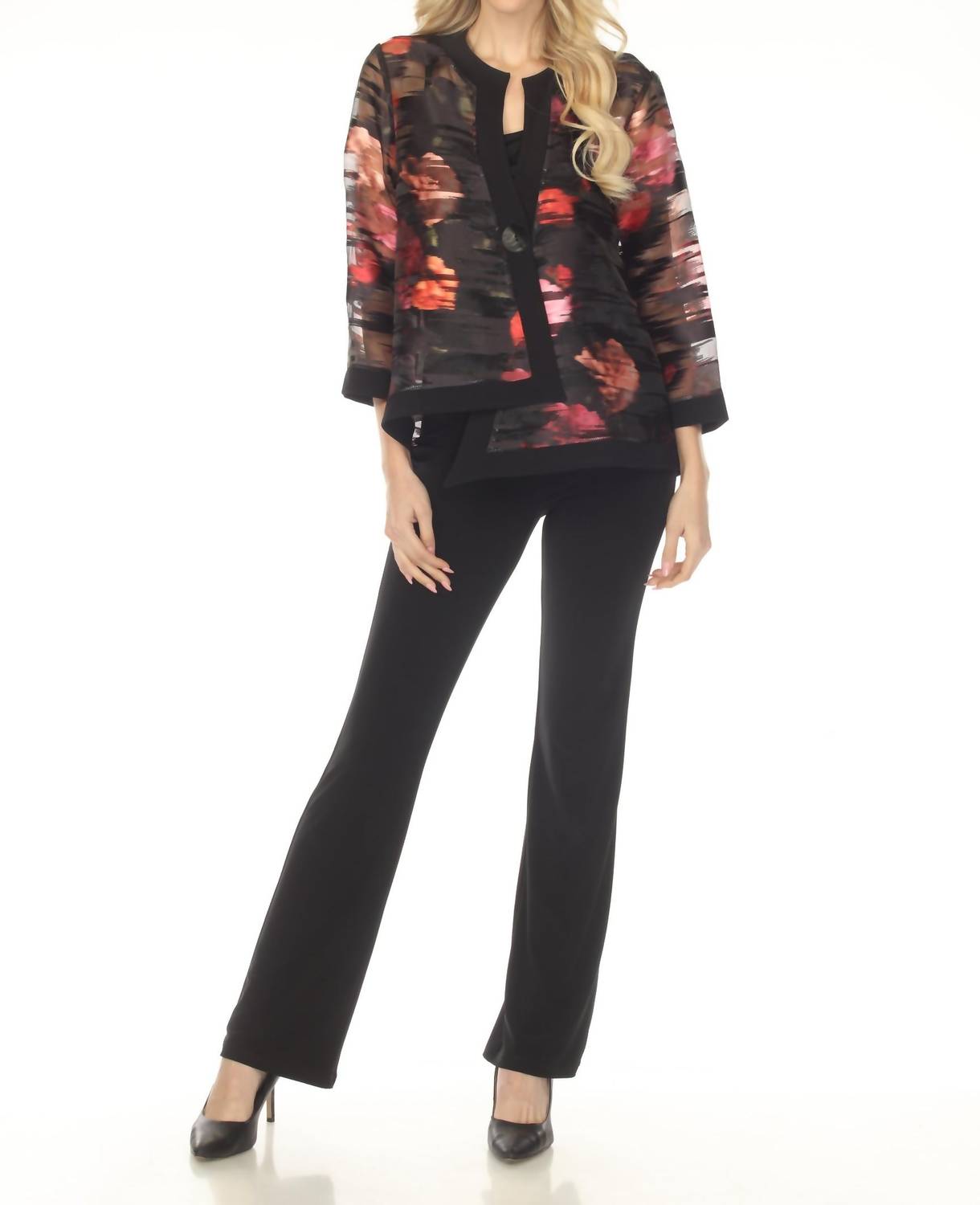 Joseph Ribkoff - Floral Organza Swing Jacket