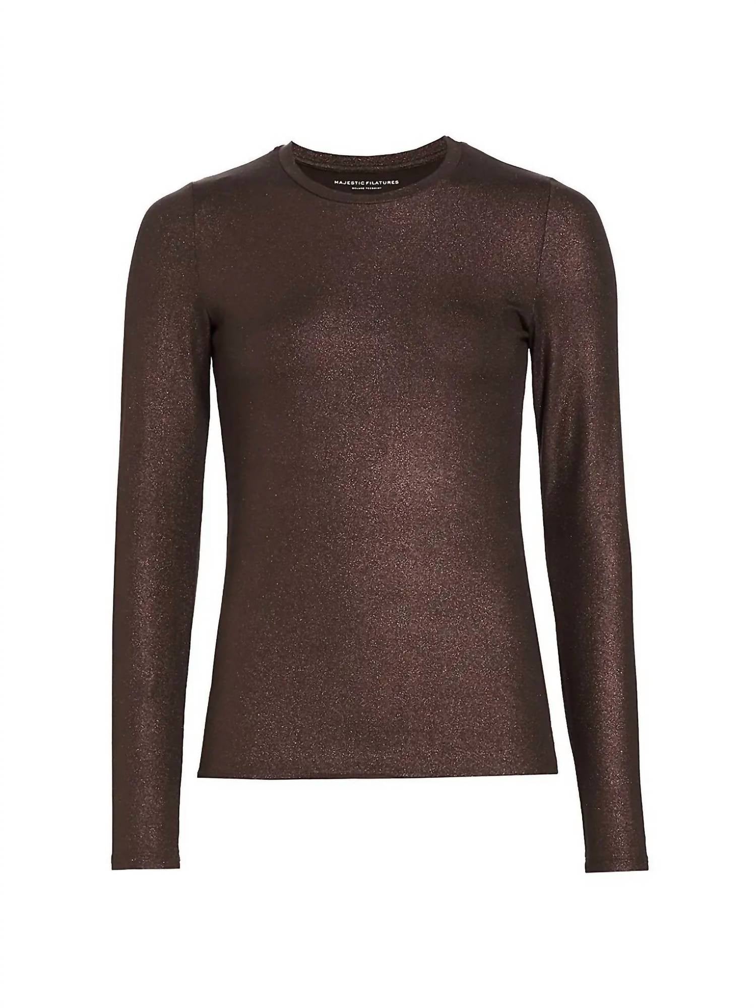 Majestic Filatures - Soft Touch Metallic Crewneck Top