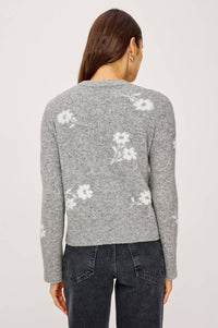 Rails Anise Floral Print Sweater in heather floral - women's sweater - detail view