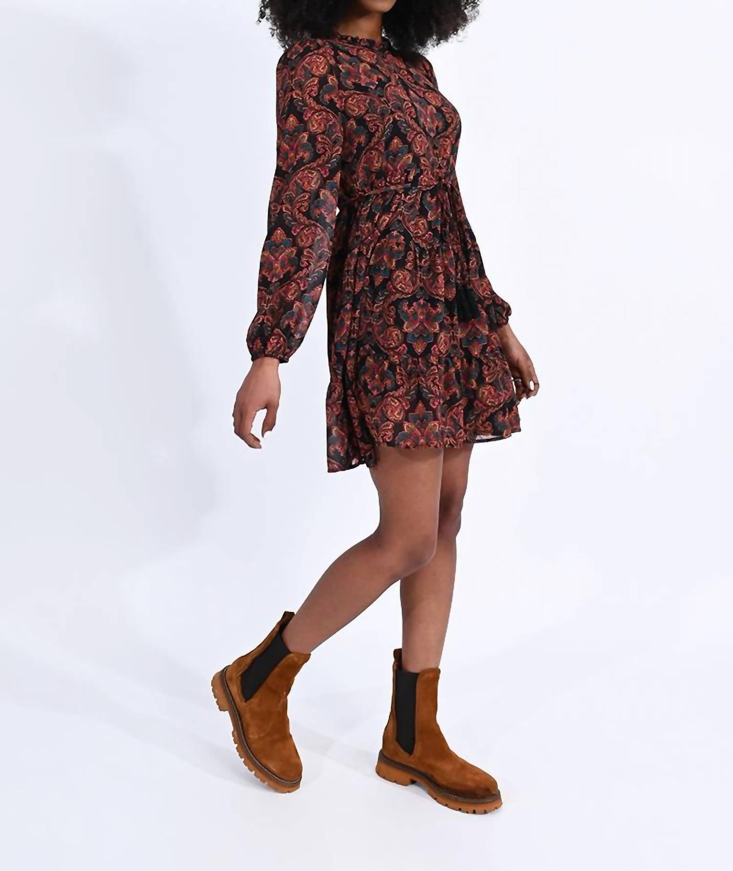 Molly Bracken - Paisley Print Mini Skater Dress