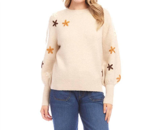 Karen Kane - Embroidered flower sweater