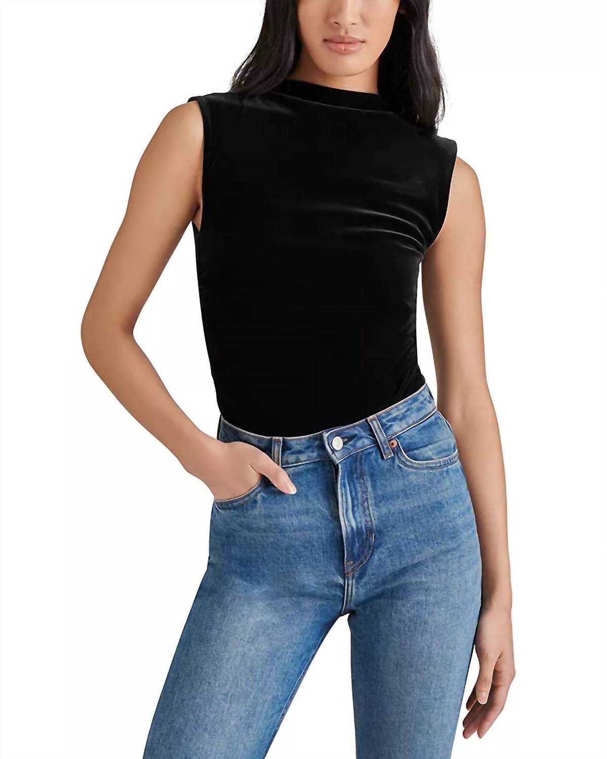 STEVE MADDEN Esen Bodysuit in black - women's shirt