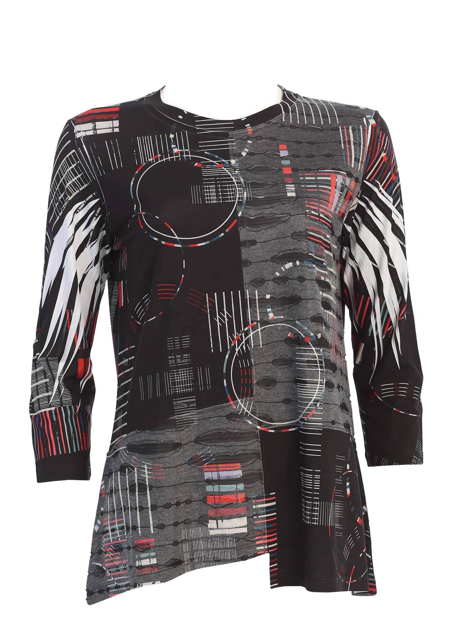Jess & Jane Women's Sonorous Double Knit Top in black - women's blouse