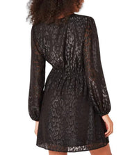 Apricot - Lurex Jacquard Chiffon Wrap Dress