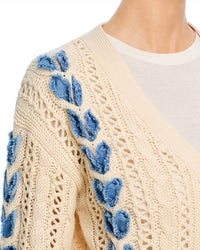 Driftwood - Braided Denim Button Front Sweater