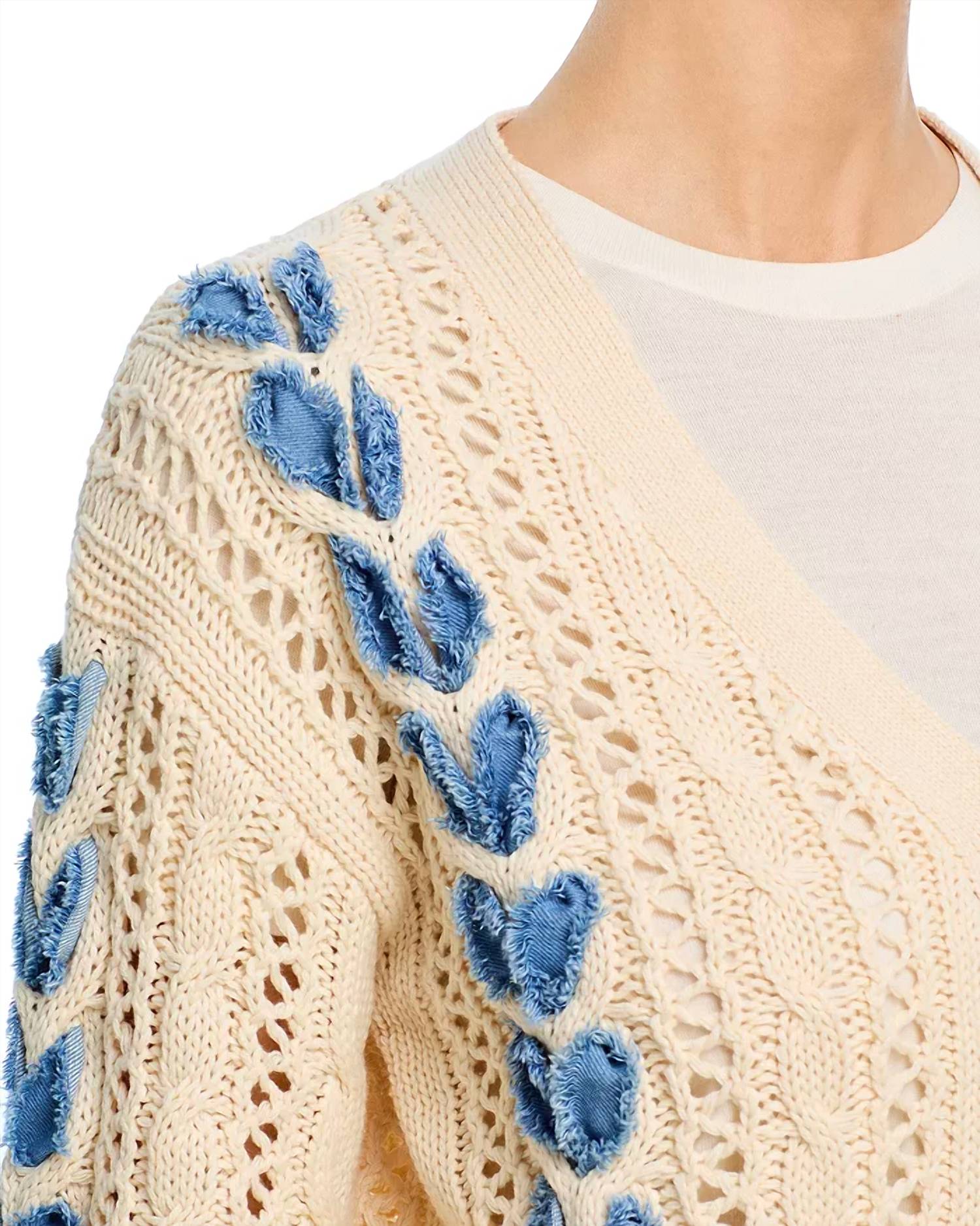 Driftwood - Braided Denim Button Front Sweater