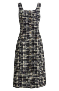 Zoe And Claire - Tweed Fit & Flare Midi Dress