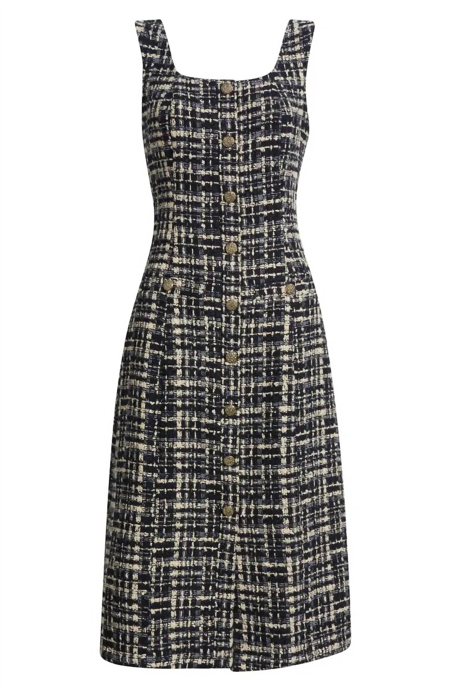 Zoe And Claire - Tweed Fit & Flare Midi Dress