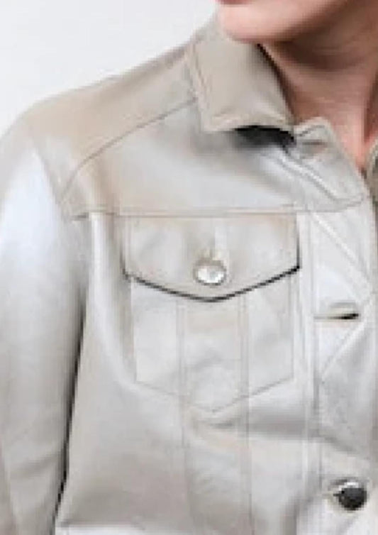 Jakett - Alexa Metallic Leather Jacket