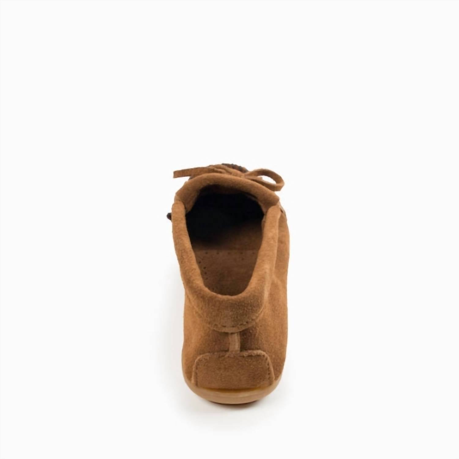 MINNETONKA Women's Kilty Hardsole Moccasin in dusty brown - women's shoe - view 4