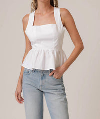Line And Dot - Essie Peplum Top