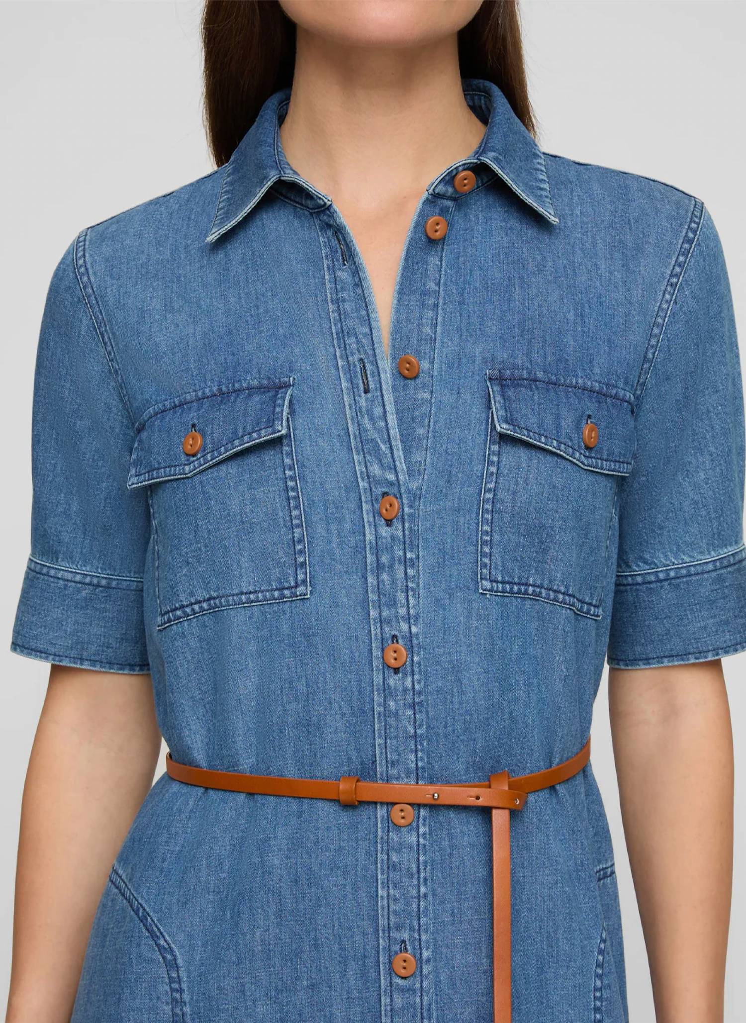 Lafayette 148 - Patch Pocket Maxi Shirtdress