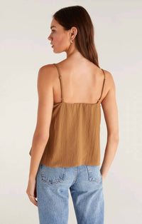 Z Supply Women's Annie Tank Top in otter - women's tank top - alternate view