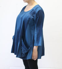 Modesce - Hand Painted Cotton Swirl Swing Tunic
