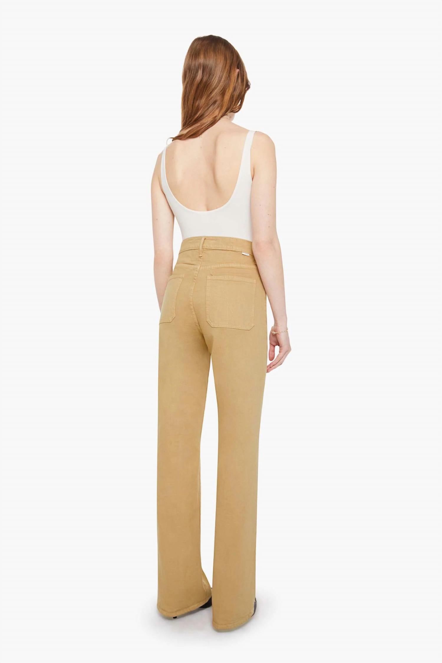 Mother High Waisted Patch Pocket Bookie Sneak Jeans in latte - women's jeans - alternate view