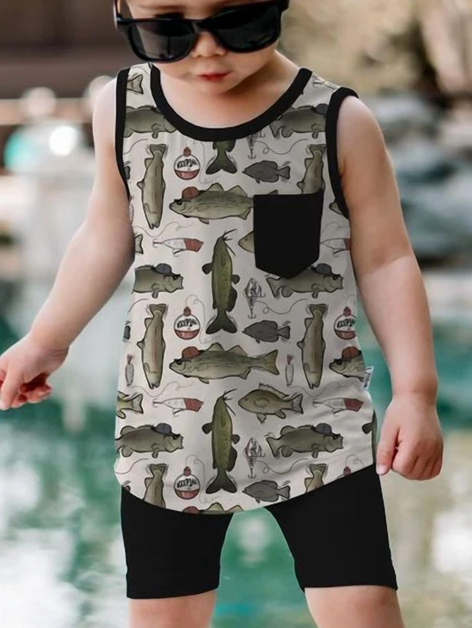 Fletch - Wishin I Was Fishin Bamboo Tank Shorts Set