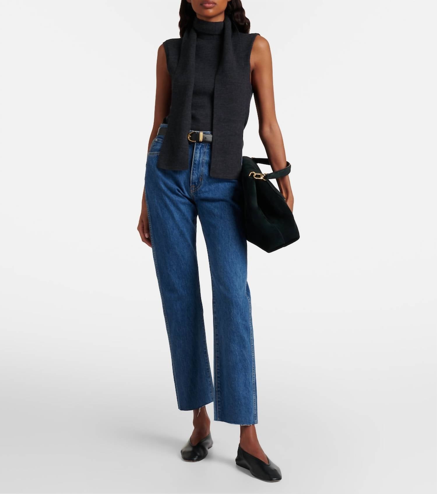 SLVRLAKE London Slim Straight Jeans in western hero blue - women's jeans