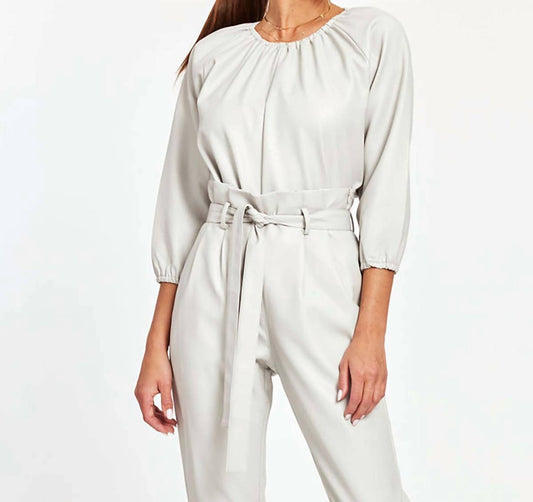 Dolce Cabo - Blakely Faux Leather Puff Sleeve Top