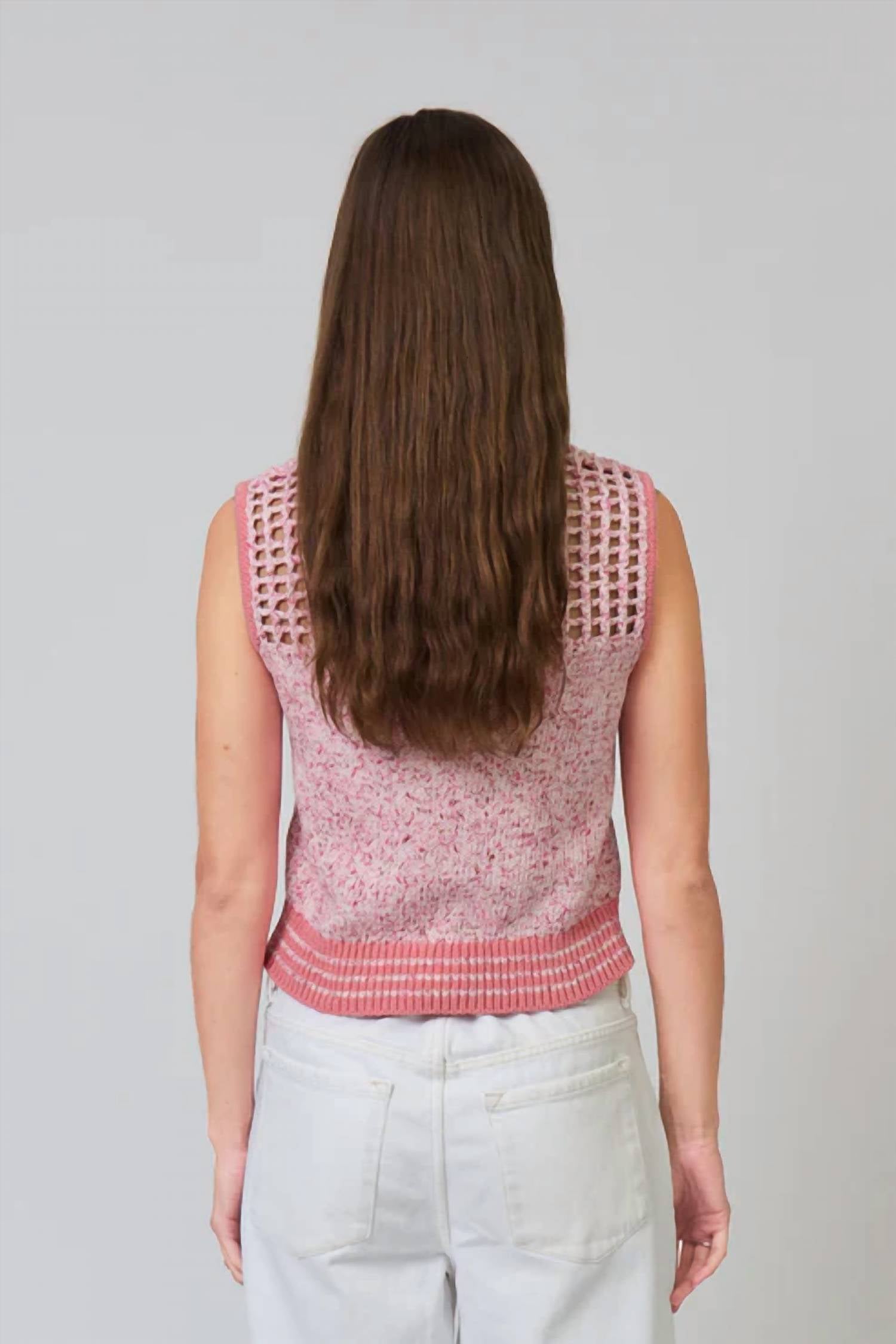 Central Park West - Clover Sleeveless Mesh Polo Shirt