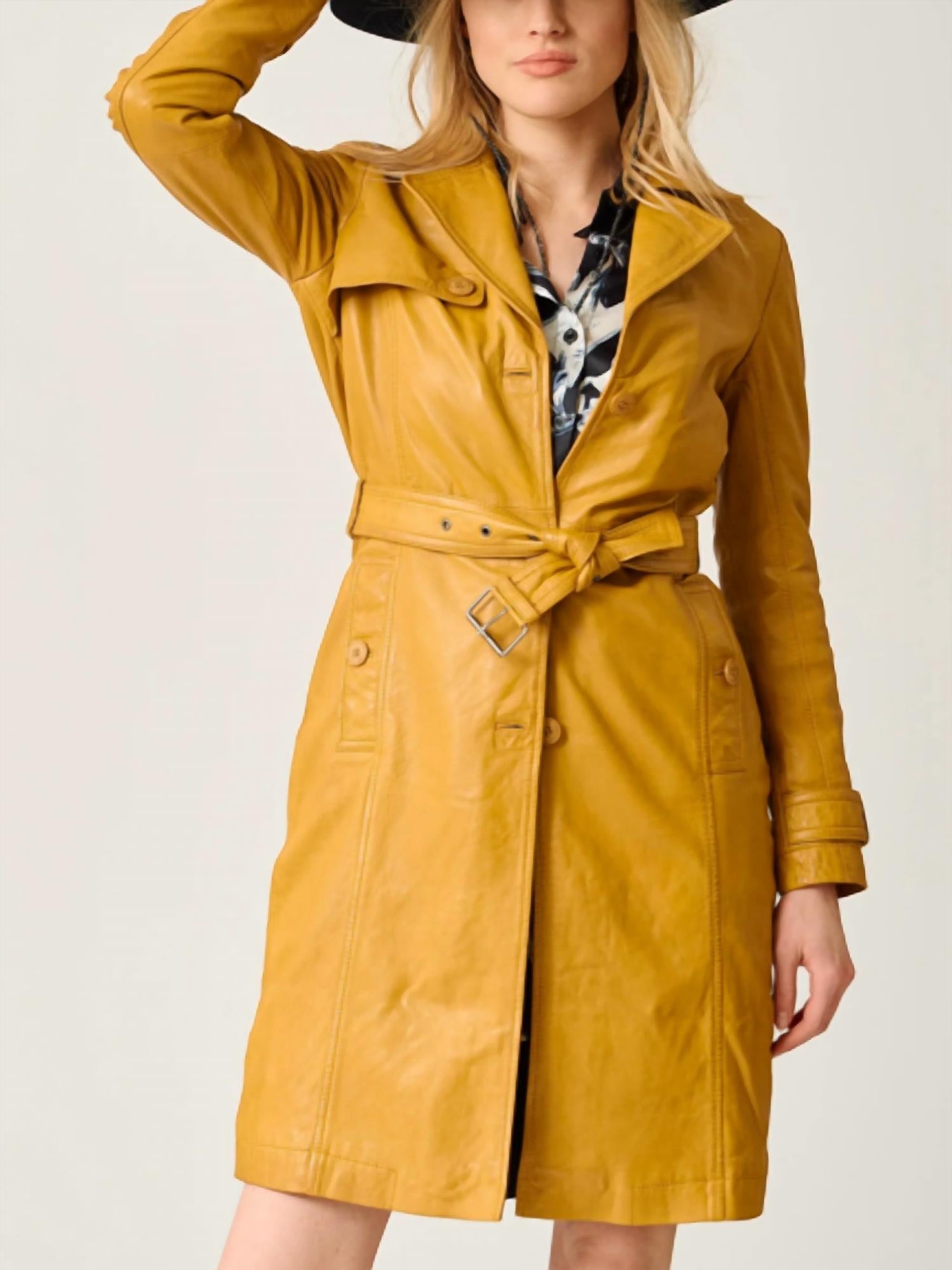 Mauritius - Leah Leather Trench Coat