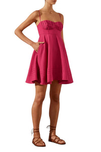 Shona Joy - JOANINE LINEN CORDED CIRCLE MINI DRESS