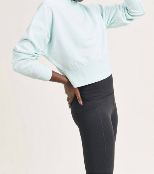 Surf Spray Fleece Cropped Pullover