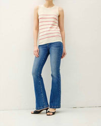 Be Cool - Cotton Slub Striped Knit Tank Top