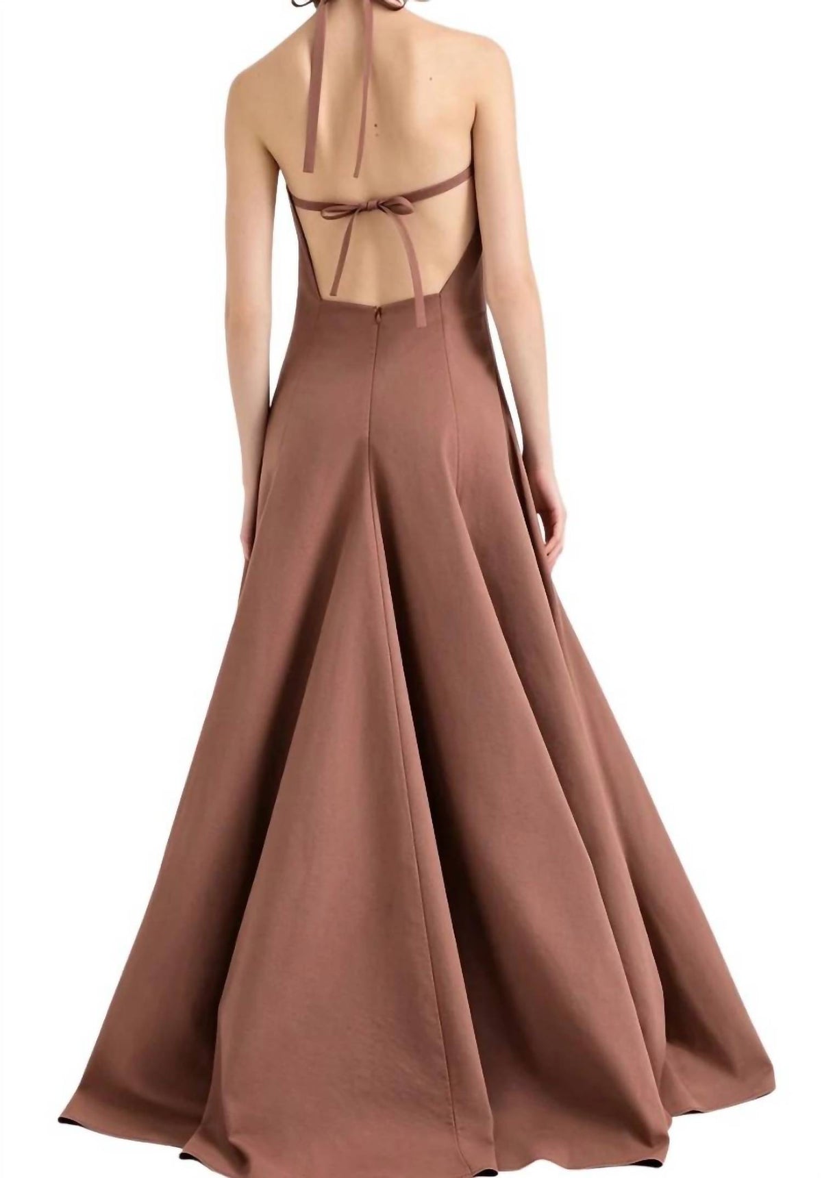 Brunello Cucinelli - Poplin Halterneck Maxi Dress