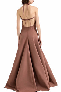 Brunello Cucinelli - Poplin Halterneck Maxi Dress