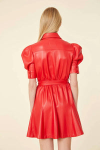 Dolce Cabo - Vegan Leather Puff Sleeve Dress