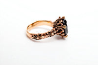 Avenue Chic - Onyx Flower Ring