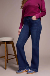 Tribal - Audrey Boundless Stretch Denim Pull On Flare Jeans