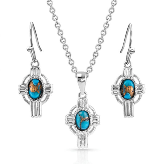 Montana Silversmiths - Women's Easter Cross Turquoise Jewelry Set