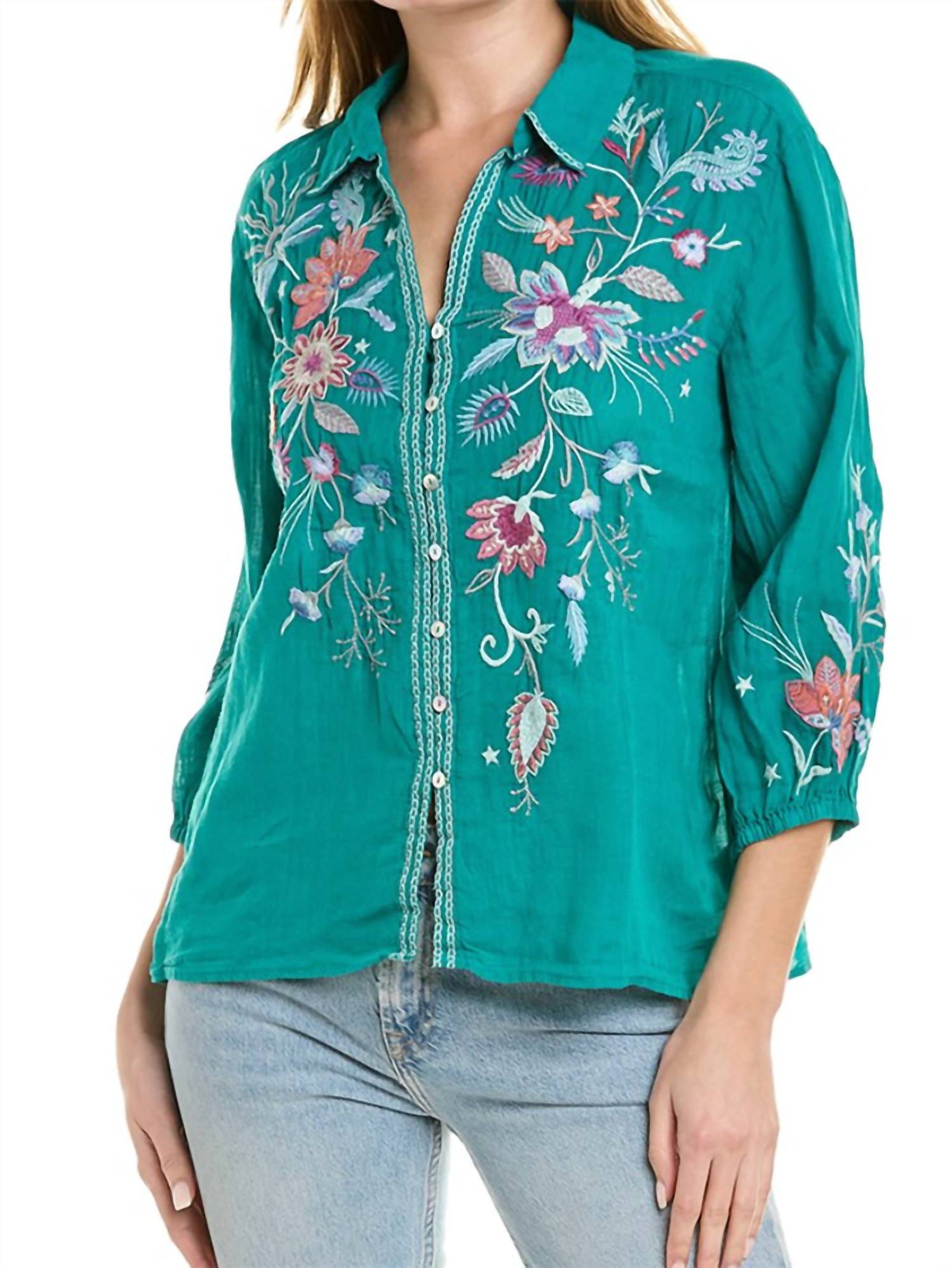 Johnny Was - Phoebe Boyfriend Easy Blouse