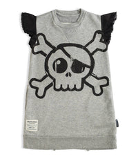 Girls Ruffled Sleeve Sweat Dress