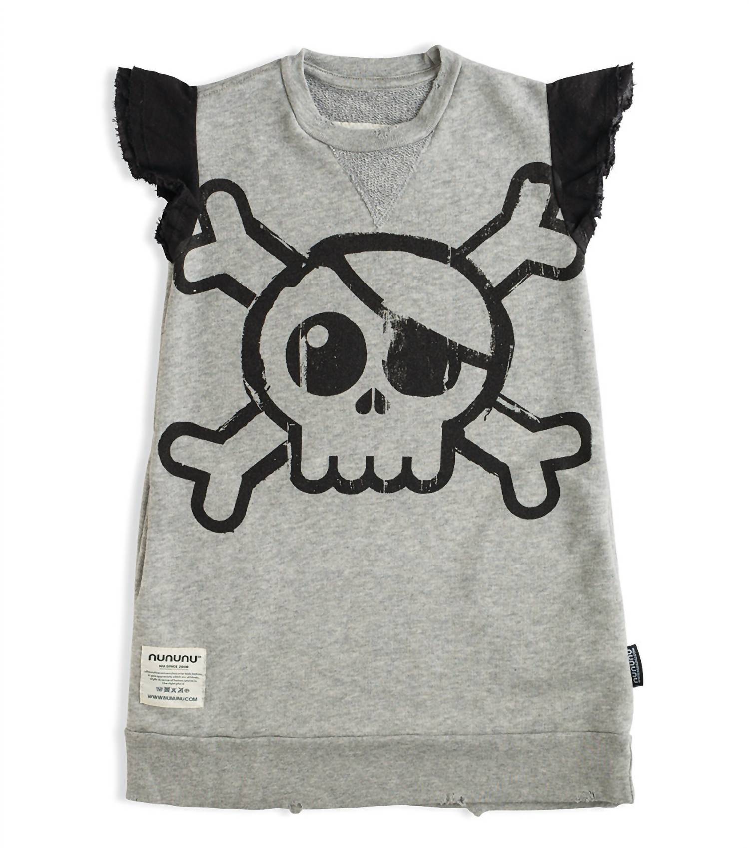 Girls Ruffled Sleeve Sweat Dress