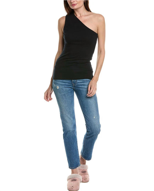 Stateside - 2X1 RIB ONE-SHOULDER TOP